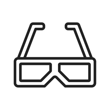 3D glasses icon vector image. Suitable for mobile apps, web apps and print media.のイラスト素材