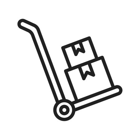 Box Carrier icon vector image. Suitable for mobile apps, web apps and print media.のイラスト素材