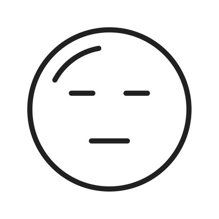Expressionless Face icon vector image. Suitable for mobile apps, web apps and print media.のイラスト素材
