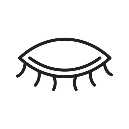 Eyelash Curled icon vector image. Suitable for mobile apps, web apps and print media.のイラスト素材