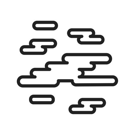 Foggy icon vector image. Suitable for mobile apps, web apps and print media.のイラスト素材