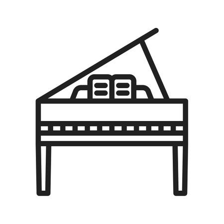 Grand Piano icon vector image. Suitable for mobile apps, web apps and print media.のイラスト素材