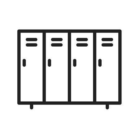 Lockers icon vector image. Suitable for mobile apps, web apps and print media.のイラスト素材