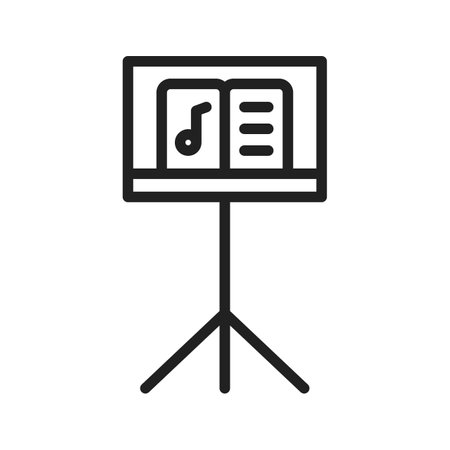Music Stand icon vector image. Suitable for mobile apps, web apps and print media.のイラスト素材
