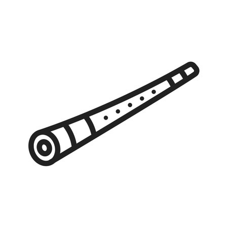 Shakuhachi icon vector image. Suitable for mobile apps, web apps and print media.のイラスト素材
