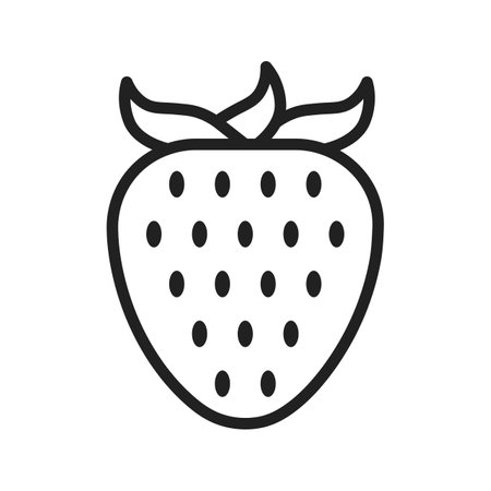 Strawberry icon vector image. Suitable for mobile apps, web apps and print media.のイラスト素材