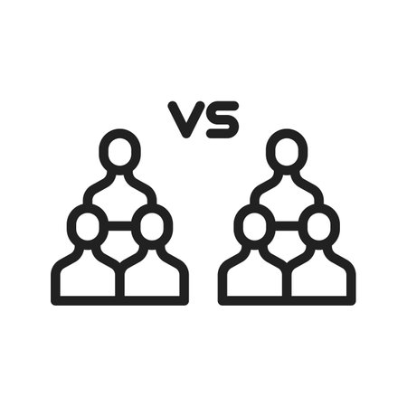 Team Vs Team icon vector image. Suitable for mobile apps, web apps and print media.のイラスト素材