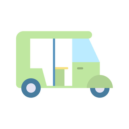 Auto Rickshaw icon vector image. Suitable for mobile apps, web apps and print media.のイラスト素材