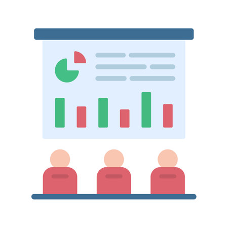 Business Presentation icon vector image. Suitable for mobile apps, web apps and print media.のイラスト素材