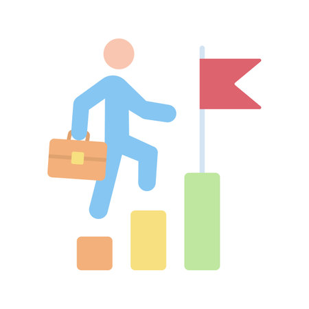 Career Growth icon vector image. Suitable for mobile apps, web apps and print media.のイラスト素材