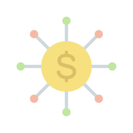 Cash Distribution icon vector image. Suitable for mobile apps, web apps and print media.のイラスト素材