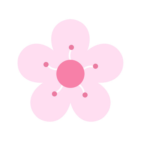 Cherry Blossom icon vector image. Suitable for mobile apps, web apps and print media.のイラスト素材