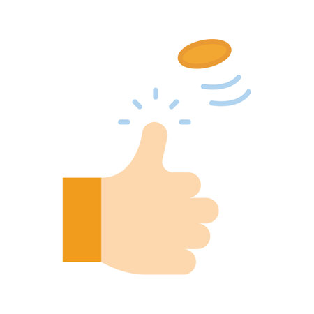 Coin Toss icon vector image. Suitable for mobile apps, web apps and print media.のイラスト素材