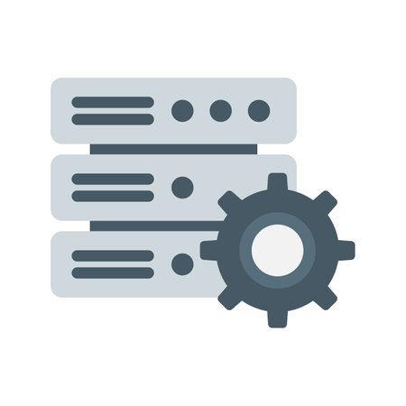 Database Settings icon vector image. Suitable for mobile apps, web apps and print media.