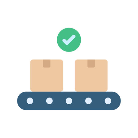 Final Manufacturing icon vector image. Suitable for mobile apps, web apps and print media.のイラスト素材