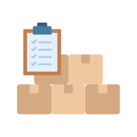 Inventory Management icon vector image. Suitable for mobile apps, web apps and print media.のイラスト素材