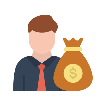 Investor icon vector image. Suitable for mobile apps, web apps and print media.のイラスト素材
