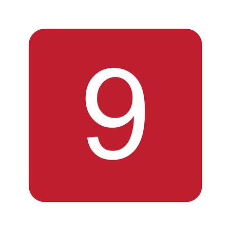 Keycap Digit Nine icon vector image. Suitable for mobile apps, web apps and print media.