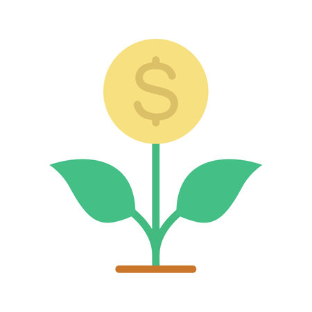 Money Growth icon vector image. Suitable for mobile apps, web apps and print media.のイラスト素材