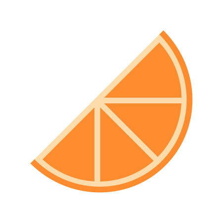 Orange slice icon vector image. Suitable for mobile apps, web apps and print media.のイラスト素材