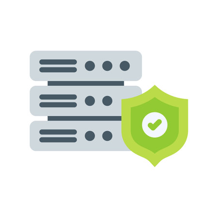 Secure Server icon vector image. Suitable for mobile apps, web apps and print media.のイラスト素材