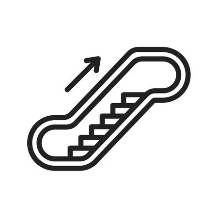 Escalator icon vector image.のイラスト素材