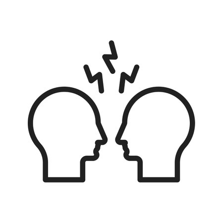 Conflict icon vector image.のイラスト素材