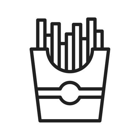 French Fries icon vector image.のイラスト素材