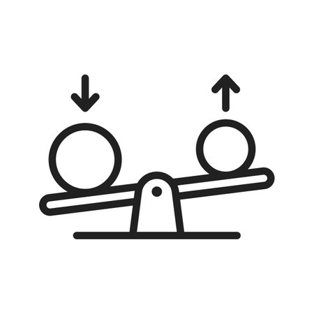 Seesaw icon vector image.のイラスト素材
