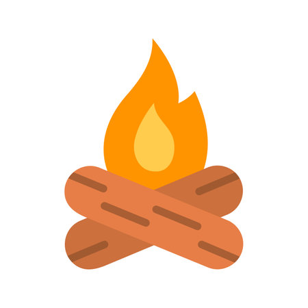 Bonfire icon vector image.のイラスト素材
