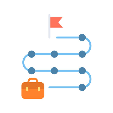 Career Path icon vector image.のイラスト素材