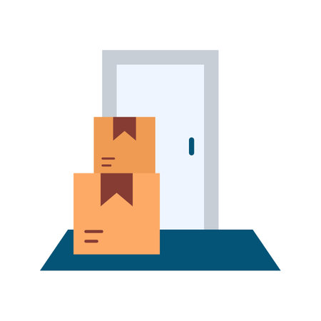Door Delivery icon vector image.のイラスト素材