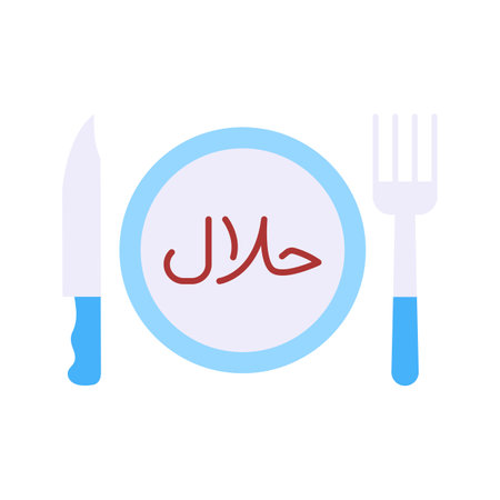 Halal Food icon vector image.のイラスト素材