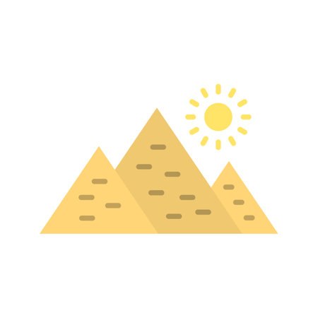 Pyramid icon vector image.のイラスト素材