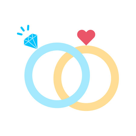 Wedding Rings icon vector image.のイラスト素材
