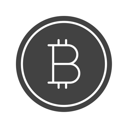 Bitcoin icon vector image.のイラスト素材