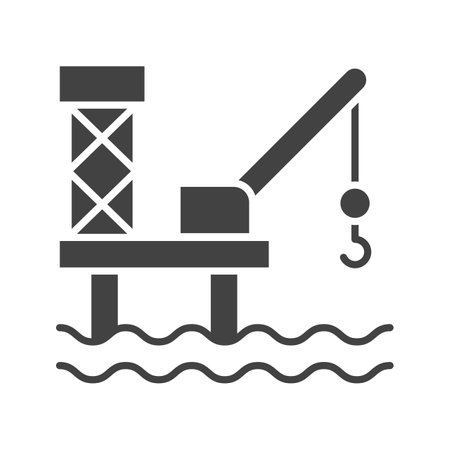 Oil Platform icon vector image.のイラスト素材