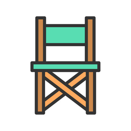 Camp Chair icon vector image.のイラスト素材