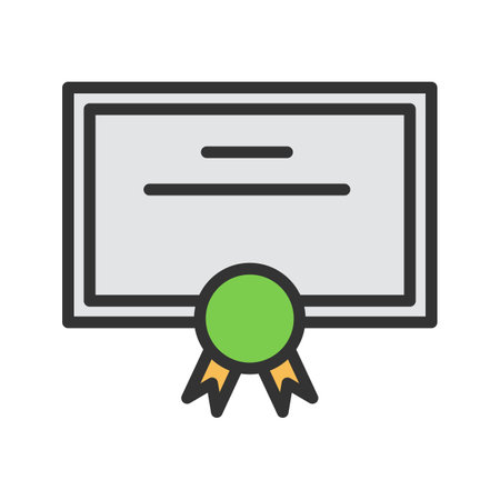 Certificate icon vector image.のイラスト素材