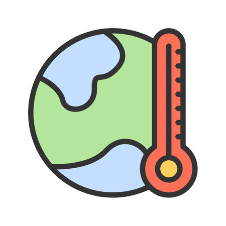 Global Warming icon vector image.のイラスト素材