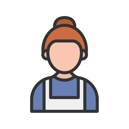 Maid icon vector image.のイラスト素材