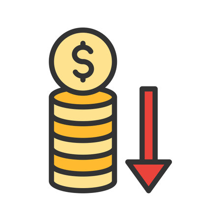 Money Loss icon vector image.のイラスト素材