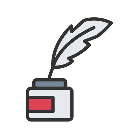 Quill icon vector image.のイラスト素材