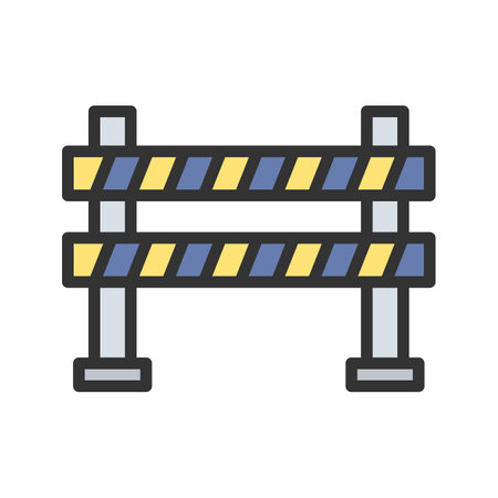 Road Barrier icon vector image.のイラスト素材