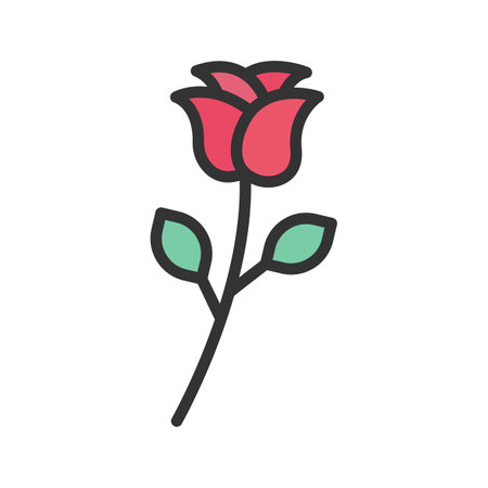 Rose icon vector image.のイラスト素材