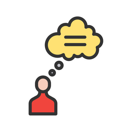 Thought Bubble icon vector image.のイラスト素材