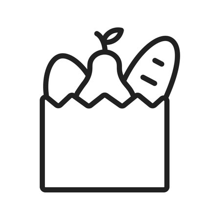 Grocery Bag Icon Image.のイラスト素材