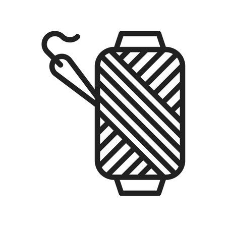 Needle and Thread Icon Image.のイラスト素材