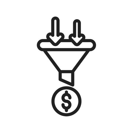 Sale Funnel Icon Image.のイラスト素材
