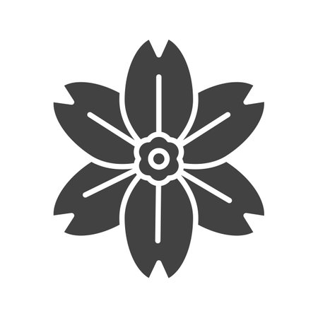 Alpine Forget Me Not Icon Image.のイラスト素材